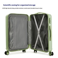 Set Tas Perjalanan 20 24 28 Inch dengan Kunci Custom, Koper Hitam Baru Kapasitas Besar Anti Gores, Trolley Beroda