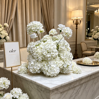 Boule de fleurs artificielles en soie réaliste, faite à la main, longue durée, moderne, pour mariage, Noël, Pâques, centre de table décoratif