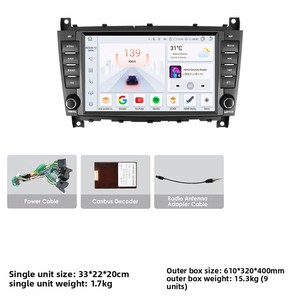 <span class=keywords><strong>Mercedes</strong></span>-Benz C-Class 04-11 W203 W209 navigazione 8 pollici Android 8 MP5 lettore GPS Reverse Imaging USB Touch Screen cruscotto TV - Product Image 3
