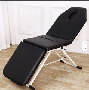 Table de massage pliable rose avec appui-tête intégré, matériau PU, structure métallique, mobilier de salon pour soins de beauté et traitements faciaux - Product Image 6