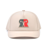 Gorra de Béisbol de 5 Paneles con Corte Láser Personalizado y Parche de PVC, Gorra Deportiva Transpirable para Hombre, Ideal para Gimnasio y Fitness
