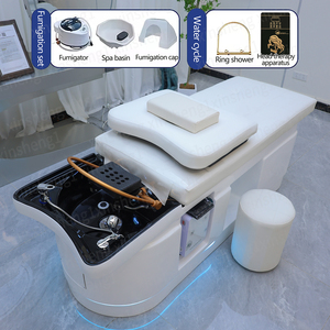 Peralatan spa rambut, tempat tidur sampo spa kepala Jepang untuk <span class=keywords><strong>salon</strong></span> rambut mangkuk dan kursi siklus air - Product Image 5