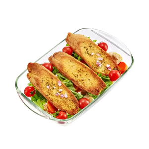 Plat à pâtisserie en verre borosilicate transparent, pliable <span class=keywords><strong>et</strong></span> empilable, résistant au <span class=keywords><strong>four</strong></span>, sans BPA, sans danger pour les aliments, compatible lave-vaisselle, écologique - Product Image 4