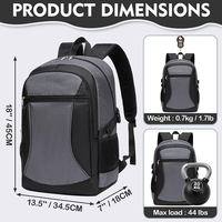 Sac à dos de voyage décontracté pour homme, léger et tendance, avec logo personnalisé, résistant à l'eau, pour ordinateur portable 16 pouces