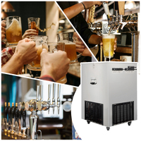 Machine à refroidir la bière à 6 bobines, électrique, en acier inoxydable, pour boissons froides, distributeur de bière pour les entreprises de restauration