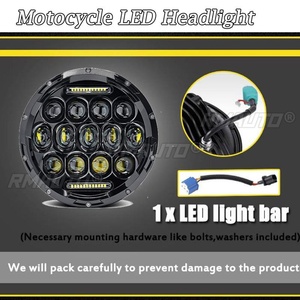 7 pouces voiture moto LED phare rond DRL feux de croisement phare pour Lada Niva <span class=keywords><strong>4X4</strong></span> tout-terrain Suzuki samouraï SJ410 - Product Image 5