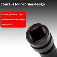 Adaptateur télescopique à queue hexagonale 1/2 à 1/4, convertisseur de douille à clé à chocs à dégagement rapide, OEM, garantie 1 an, vente en gros
