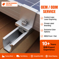 Système de montage solaire sur toit en tôle trapézoïdale ondulée en aluminium OEM pour rails en U, personnalisable