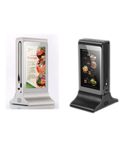 Conception brevetée Table Top Digital Restaurant Publicité Displayer Menu Power Bank Mini Aéroport Station De Recharge