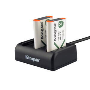 KingMa ชุดที่ชาร์จแบตแบบชาร์จได้1090,และชุดที่ชาร์จ3ช่องสำหรับกล้อง Sony NP-BX1 <span class=keywords><strong>RX100</strong></span> M6 M5 <span class=keywords><strong>M4</strong></span> M3 M2 CX240E WX350 RX1R MAh - Product Image 2