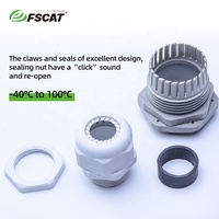 FSCAT PG7 3 ~ 6.5mm presse-étoupe étanche connecteur de câble réglable connecteur en Nylon noir avec joint