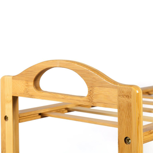 رفوف أحذية خشبية من الخيزران حديثة من 3 طبقات من مصنع ZB BSCI أرفف منظمة لتخزين أحذية الفنادق حامل شبشب - Product Image 5