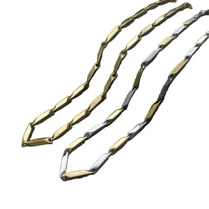 Schwarz/Gold/Mischfarben Schmuck Edelstahl Kette Halskette 3mm breit für Paare