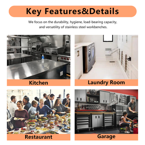 YITIAN attrezzature da cucina multifunzione attrezzature 201 cucina 304 <span class=keywords><strong>banco</strong></span> tavolo da lavoro in acciaio <span class=keywords><strong>inox</strong></span> - Product Image 4