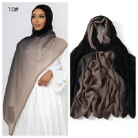 Hijab Foulard en Coton pour Femmes, Vente en Gros, 2025, Musulman, Viscose Ombrée, Modal, Haute Qualité, Finition Exquise
