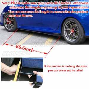 8pcs 2.2m Car Side <b>Skirts</b> Winglet Extensions Splitters Body Apron Lip for Mercedes for Benz W205 W204 W203 W211 W212 W213 W117 - Product Image 2