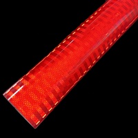Lámina Reflectante HIP Amarillo Rojo Blanco, Rollo de Vinilo Reflectante Microprismático de 4 pies x 150 pies