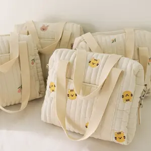 Borsa da viaggio per mamma da viaggio in morbido cotone con Design Tote per pannolini