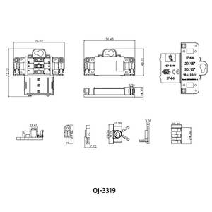 OJ-3319 IP44 Wasserdichte Anschlussdose Nylon Elektronischer Steckverbinder Kabelgehäuse - Product Image 3