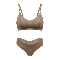 Set Pakaian Dalam Wanita Seksi Eropa & AS, Bahan Lace Solid yang Bernapas, dengan Bra 3/4 Cup dan Celana Dalam Thong