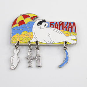 Travelpro Custom Animal Key Chain Metal Souvenir Fridge Magnet <strong>Sunshine</strong> and Beach Design Magnetic Refrigerator Decoration <strong>Gifts</strong> - Product Image 1