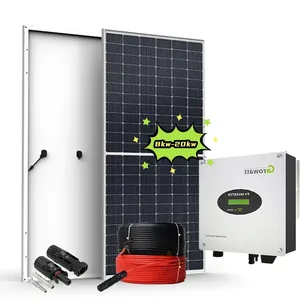 Sistema De Energia Do Painel Solar Conjunto Completo 8kW 10kW 15kW 20kW Energia Solar Residencial Híbrido Fora Do Sistema Solar Da Grade