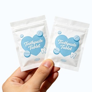 Sacs en papier kraft biodégradables à fermeture éclair pour aliments, thé, snacks, biscuits, comprimés, capsules à mâcher et <span class=keywords><strong>dentifrice</strong></span>, faible MOQ - Product Image 1