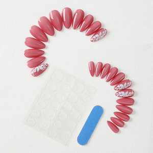 30 <span class=keywords><strong>Uñas</strong></span> Postizas Acrílicas de Color Rosa con Diseño de Ojo de Gato para el Día de San Valentín, <span class=keywords><strong>Uñas</strong></span> Artificiales de Forma Almendrada Corta - Product Image 2
