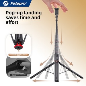 <span class=keywords><strong>Fotopro</strong></span> TL803 1,77 m pour <span class=keywords><strong>trépied</strong></span> de sol à distance, perche à selfie à rebond automatique, léger 430g pour diffusion en direct en extérieur - Product Image 2