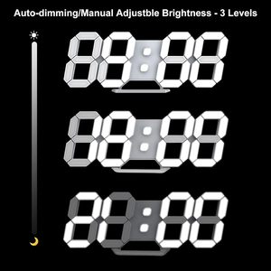 3D LED Wall <b>Digital</b> <b>Clock</b> Time Calendar Thermometer Display Electronic Modern Stylish Desktop <b>Clock</b> - Product Image 5