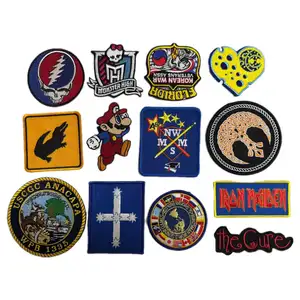 High Quality Iron On Custom Fabric Customer Woven Cartoon Character Embroidery Patches