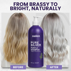 Champú Morado Anti-Amarillo con Extractos Naturales, Refresca el Cuero Cabelludo, Elimina los Tonos Amarillos <span class=keywords><strong>para</strong></span> <span class=keywords><strong>Cabello</strong></span> <span class=keywords><strong>Rubio</strong></span> y Gris Decolorado - Product Image 5