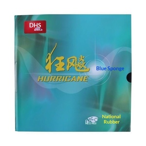 Raqueta de <span class=keywords><strong>Tenis</strong></span> de Mesa DHS Double Happiness Hurricane 3 National NEO con Esponja Azul y Goma Antiadherente para <span class=keywords><strong>Tenis</strong></span> de Mesa y Bádminton - Product Image 1