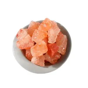 Venta al por mayor adivinación curación natural decoración piedra artesanía cuarzo y minerales gema áspera cruda sal naranja del Himalaya cristal