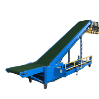 Convoyeur à bande mobile réglable Goldtec pour le chargement et le déchargement de conteneurs de camions en entrepôt, à vendre