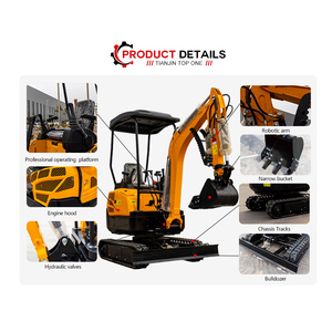 TP18 Minibagger Boerenbedrijf 1,3 Ton Mini Graafmachine Kubota Aandrijving Rupsbanden EPA Mini Graafmachine Prijzen - Product Image 3