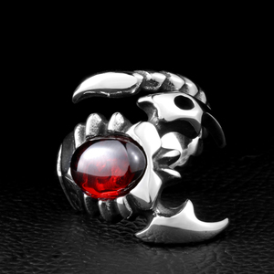 Soldato in acciaio SS8-032R acciaio inox anello di scorpione per gli uomini Punk Biker gioielli Cool alla moda gioielli all'ingrosso - Product Image 3