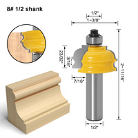 OEM pris en charge 10 pièces/ensemble de fraises à bois CNC Mode Altin revêtement Tenon Cutter 1/2 \ "tige fraise