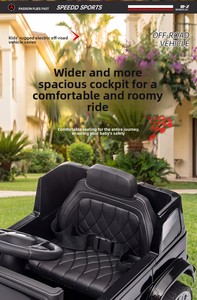 Nouveau modèle populaire de véhicule électrique pour enfants, best-seller, avec 2 moteurs et fonction musicale - voiture légère avec certification CE EN71 - Product Image 5