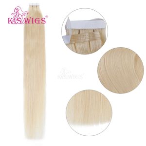 Extensiones de Cabello Humano Remy KSWIGS de Primera Calidad, con Cinta Adhesiva, Cutícula Alineada, Sin Enredos, Larga Duración - Product Image 2