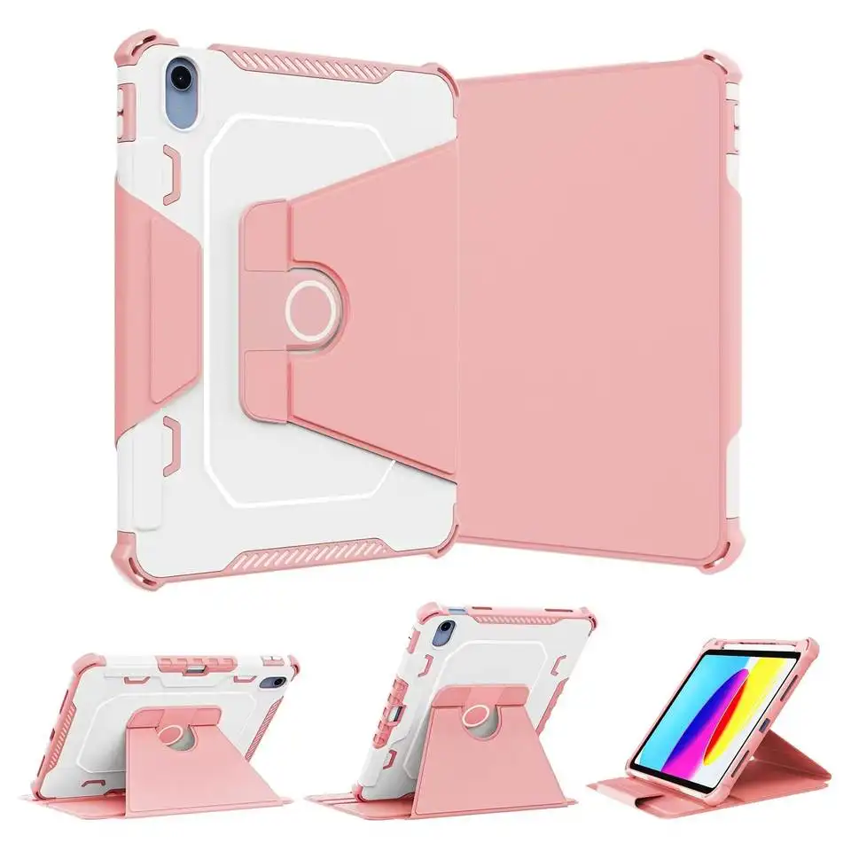New 360 Degree Rotation Airbag protection Armor Leather Tablet Cover For Kids For ipad 10th Gen Case 10.9 inch 2023