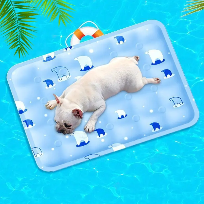 Almohadilla de hielo personalizada para mascotas, esterilla refrescante de verano, cómoda, de Gel autorefrigerante, para cama, jaula, cojín, portátil