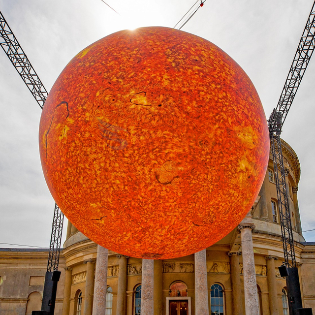 Advertising Decoration Inflatable Sun Ball Inflatable Sun Balloon Airtight Planet Sphere With Light for Party Props