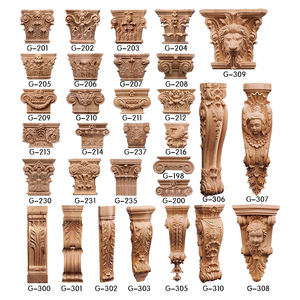 Cabeza de <span class=keywords><strong>columna</strong></span> decorativa Wod Capitales tallados Ménsulas de madera decorativas - Product Image 2