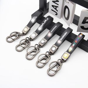 Handmade Premium Black Metal Pendant <b>Key</b> <b>Ring</b> Accessories With Logo Present for Man and Woman Leather Car Keychain for Car Brand - Product Image 4
