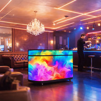 Cabina de DJ con Pantalla LED Curva para Espectáculos en Vivo Móviles y Eventos en Interiores