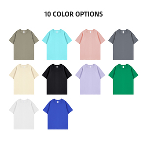 Camiseta Yinqu Nueva de 260g, 100% Algodón, Corte Regular, Tejido Sólido y Transpirable, Personalizable, Estilo Urbano, Vintage, para Hombre - Product Image 2