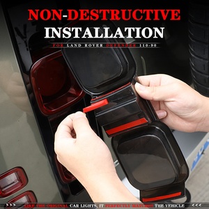 4x4 offroad màu đen bên ngoài đèn phía sau mũ trùm đuôi đèn bìa cho Land Rover Hậu vệ 90 110 - Product Image 5