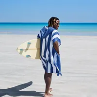 Serviette de bain et de surf à capuche en microfibre personnalisée, séchage rapide et compressible, idéale pour l'extérieur (vente en gros)