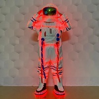 Combinaison spatiale à LED pour la remise des diplômes Interactive Glow-In-The-Dark Dance Performance Wear Luminous Festival and Party Hotel Props